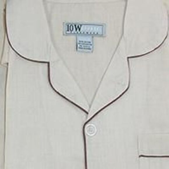 Ten West Apparel Long Sleeve Long Leg Solid Pajama Set - Picture 2 of 3